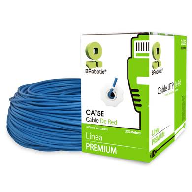 Bobina UTP - CAT5e, 305 m, Interior, Azul, CCA, BROBOTIX 065200 Bobina UTP - CAT5e, 305 m, Interior, Azul, CCA, BROBOTIX 065200